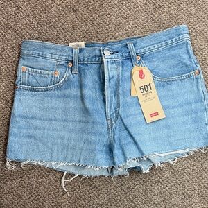 Levi's Light Blue Jean Shorts